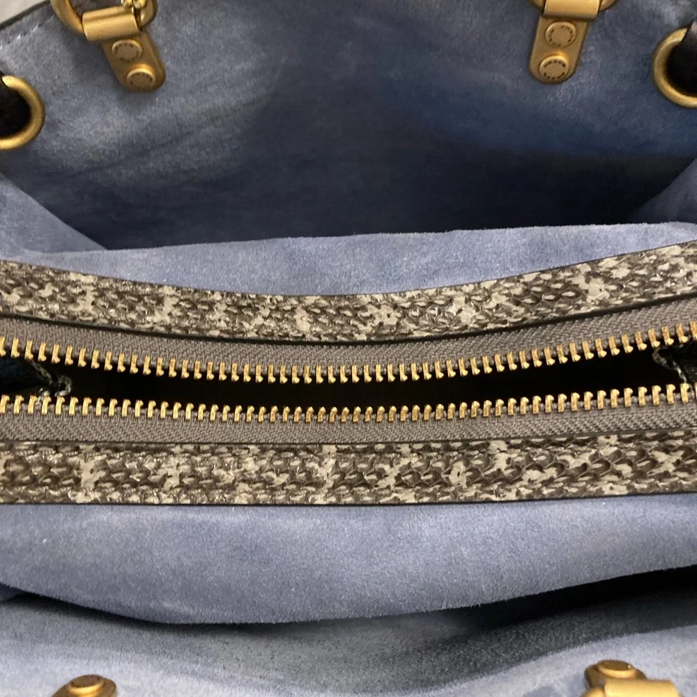 SOLD Coach Black/Ink Exotic Whipstitch Rogue 25 Style No. 69619 - Picture 6 of 15